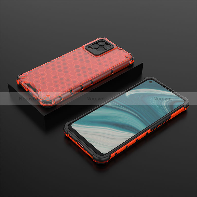 Silicone Transparent Frame Case Cover 360 Degrees AM2 for Realme 8 4G