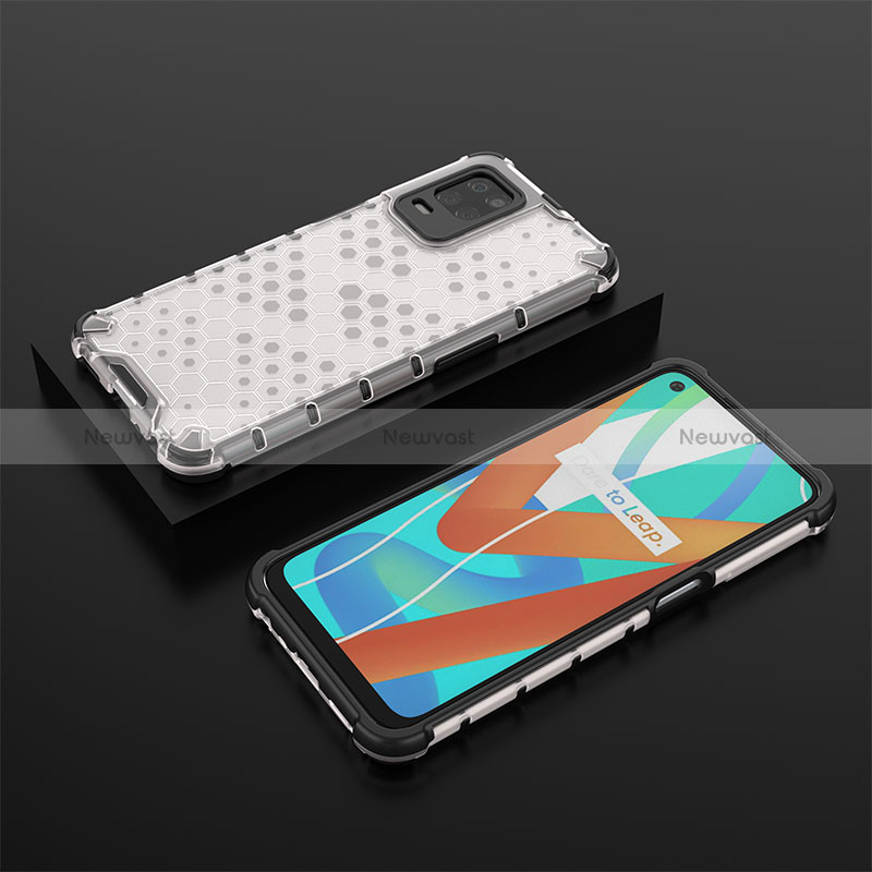 Silicone Transparent Frame Case Cover 360 Degrees AM2 for Realme 8 5G