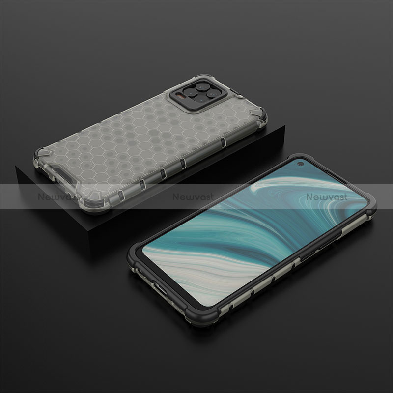 Silicone Transparent Frame Case Cover 360 Degrees AM2 for Realme 8 Pro Black