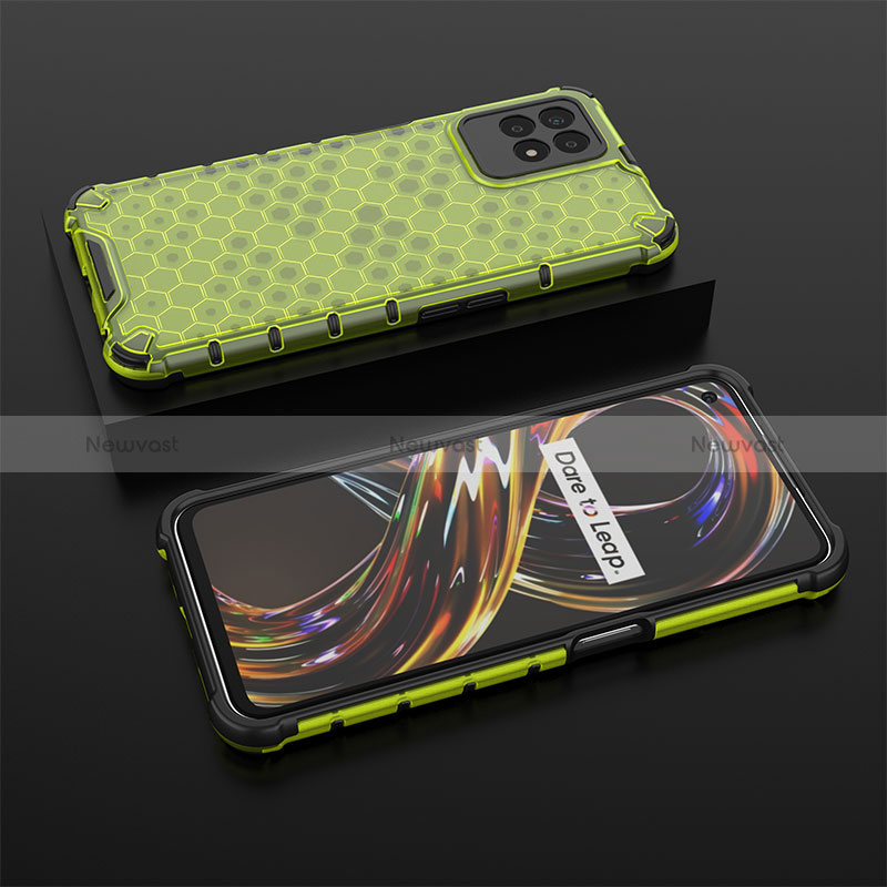 Silicone Transparent Frame Case Cover 360 Degrees AM2 for Realme 8i