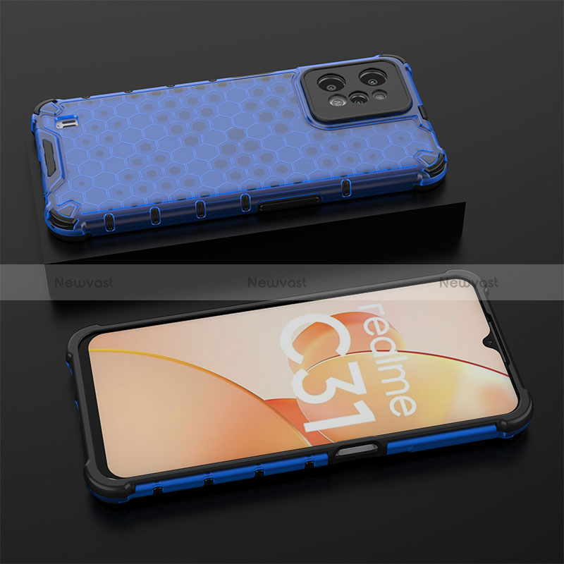 Silicone Transparent Frame Case Cover 360 Degrees AM2 for Realme C31