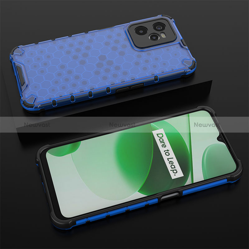 Silicone Transparent Frame Case Cover 360 Degrees AM2 for Realme C35