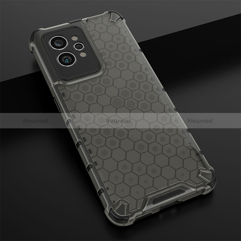 Silicone Transparent Frame Case Cover 360 Degrees AM2 for Realme GT2 Pro 5G Black