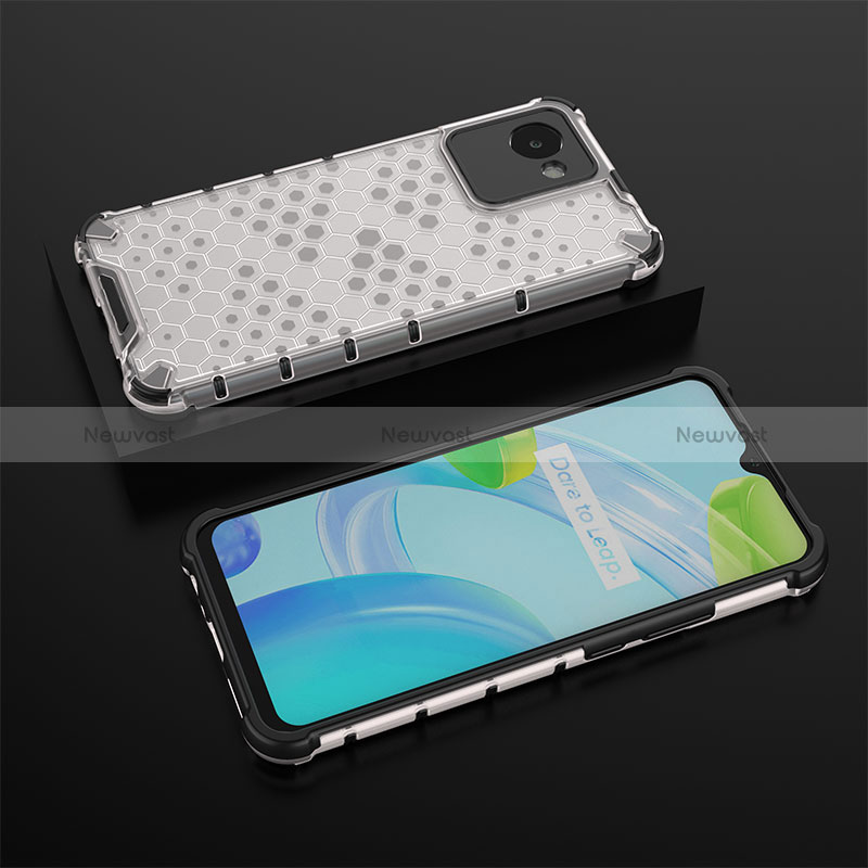 Silicone Transparent Frame Case Cover 360 Degrees AM2 for Realme Narzo 50i Prime