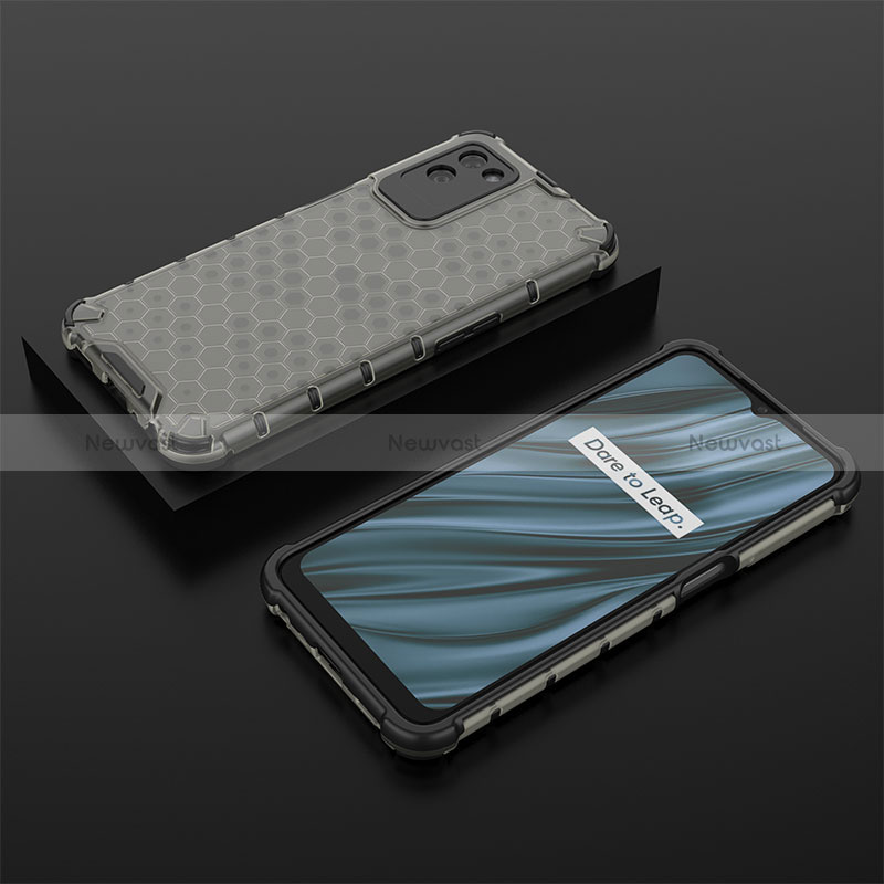 Silicone Transparent Frame Case Cover 360 Degrees AM2 for Realme V11s 5G