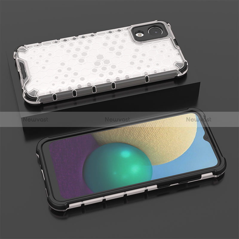 Silicone Transparent Frame Case Cover 360 Degrees AM2 for Samsung Galaxy A03 Core