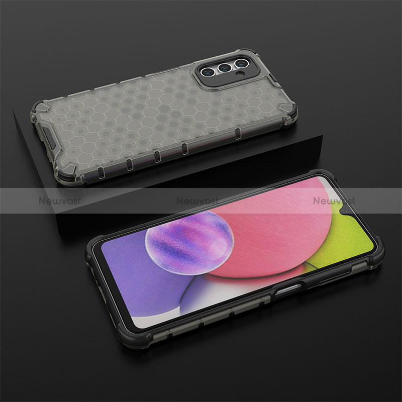 Silicone Transparent Frame Case Cover 360 Degrees AM2 for Samsung Galaxy A04s