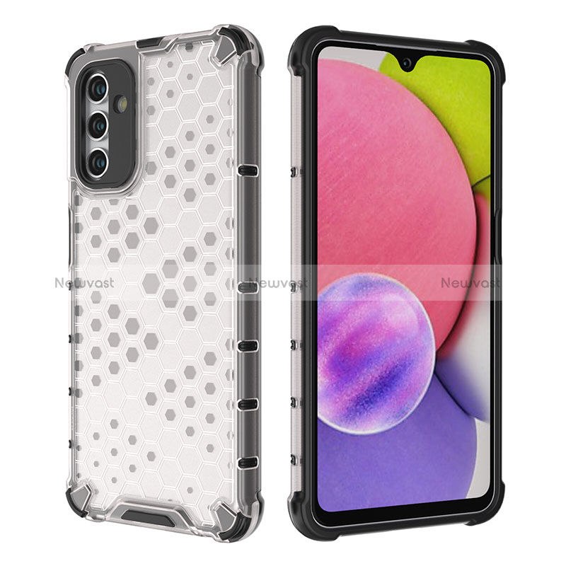 Silicone Transparent Frame Case Cover 360 Degrees AM2 for Samsung Galaxy A04s