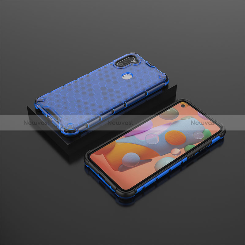 Silicone Transparent Frame Case Cover 360 Degrees AM2 for Samsung Galaxy A11