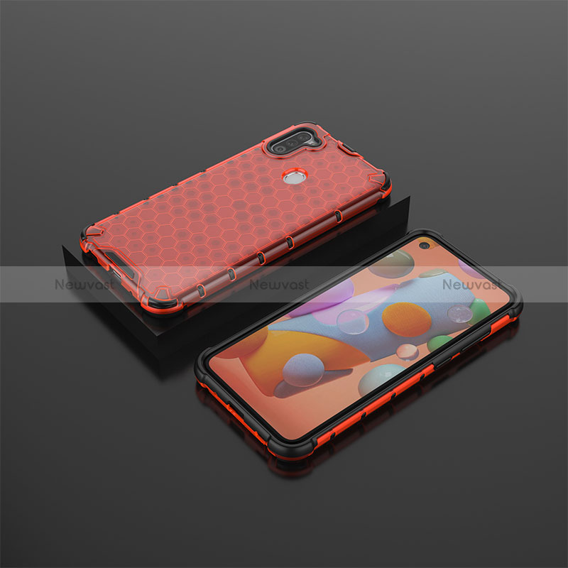 Silicone Transparent Frame Case Cover 360 Degrees AM2 for Samsung Galaxy A11