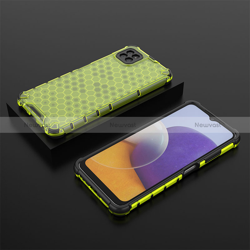 Silicone Transparent Frame Case Cover 360 Degrees AM2 for Samsung Galaxy A22 5G