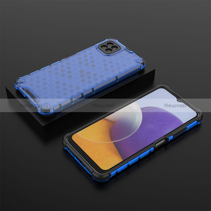 Silicone Transparent Frame Case Cover 360 Degrees AM2 for Samsung Galaxy A22 5G