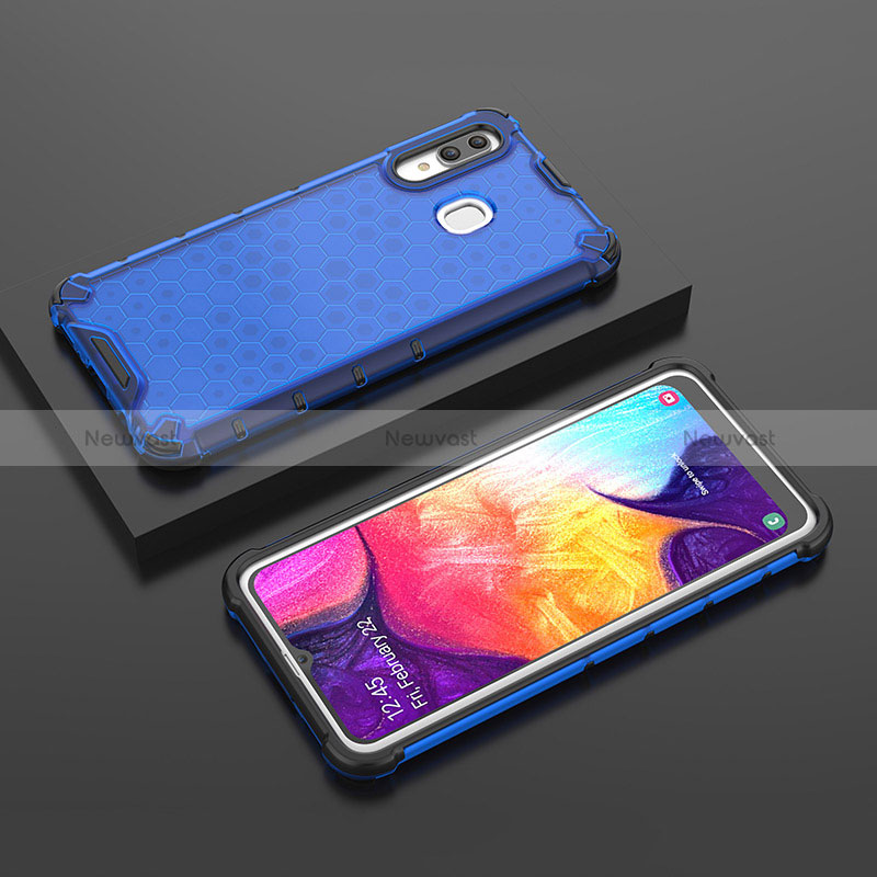 Silicone Transparent Frame Case Cover 360 Degrees AM2 for Samsung Galaxy A30