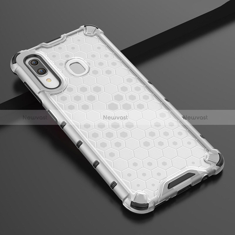 Silicone Transparent Frame Case Cover 360 Degrees AM2 for Samsung Galaxy A30