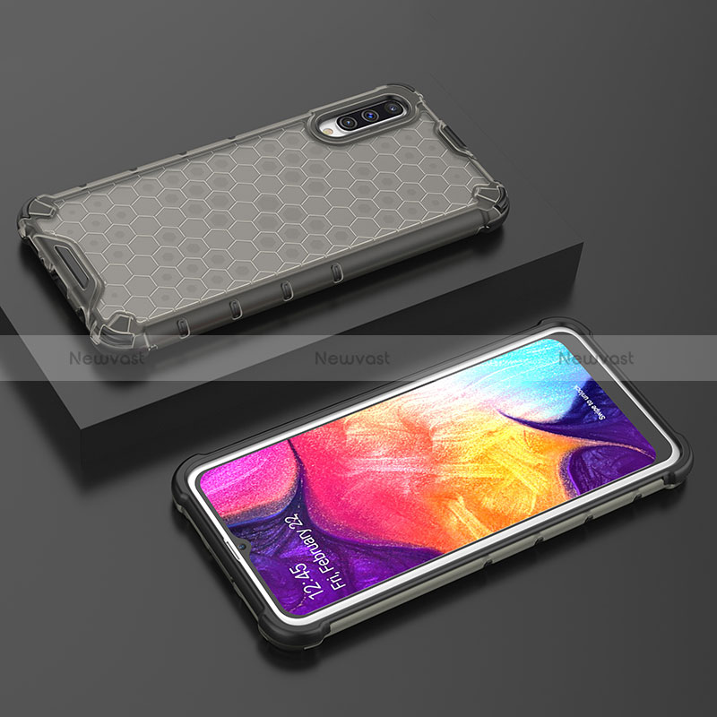 Silicone Transparent Frame Case Cover 360 Degrees AM2 for Samsung Galaxy A30S