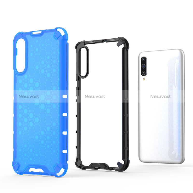 Silicone Transparent Frame Case Cover 360 Degrees AM2 for Samsung Galaxy A30S