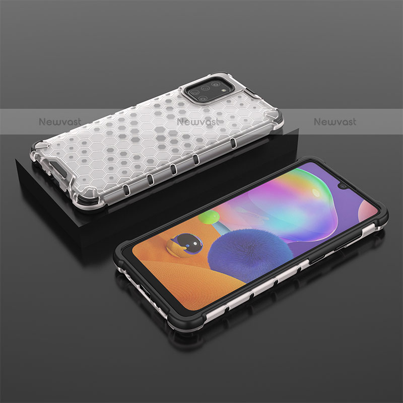 Silicone Transparent Frame Case Cover 360 Degrees AM2 for Samsung Galaxy A31