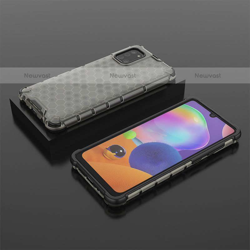 Silicone Transparent Frame Case Cover 360 Degrees AM2 for Samsung Galaxy A31