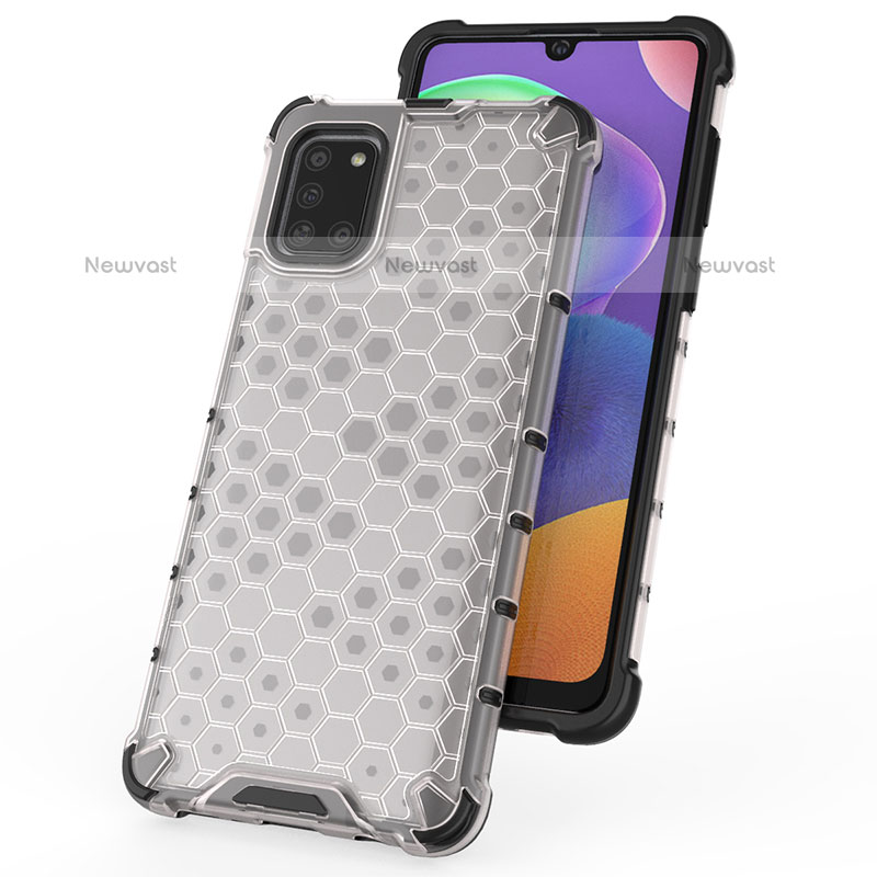 Silicone Transparent Frame Case Cover 360 Degrees AM2 for Samsung Galaxy A31