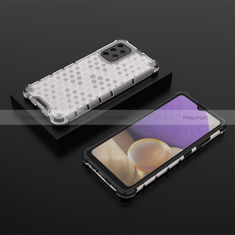 Silicone Transparent Frame Case Cover 360 Degrees AM2 for Samsung Galaxy A32 4G