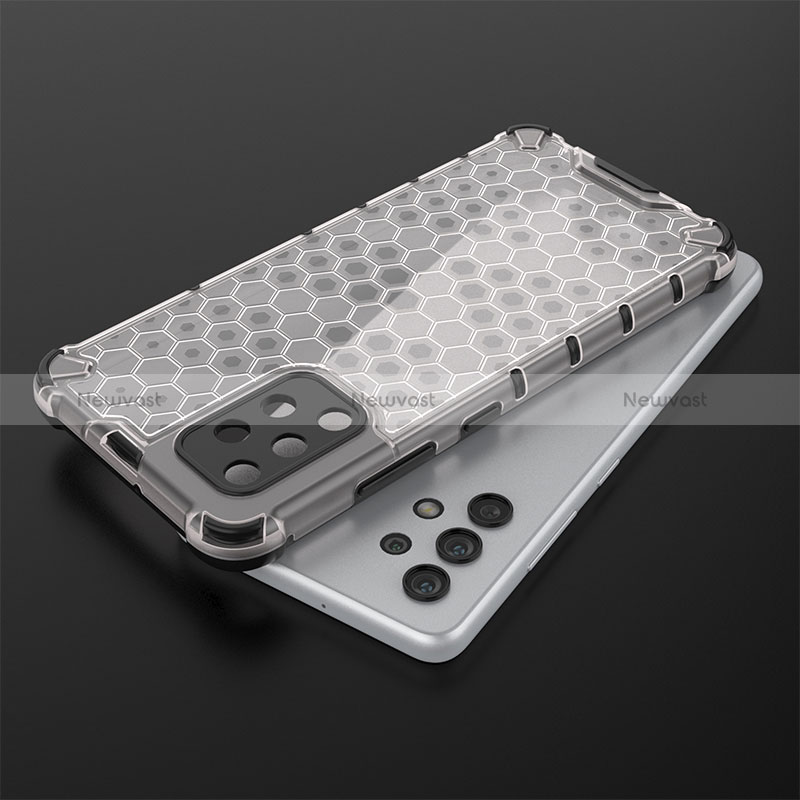 Silicone Transparent Frame Case Cover 360 Degrees AM2 for Samsung Galaxy A32 4G