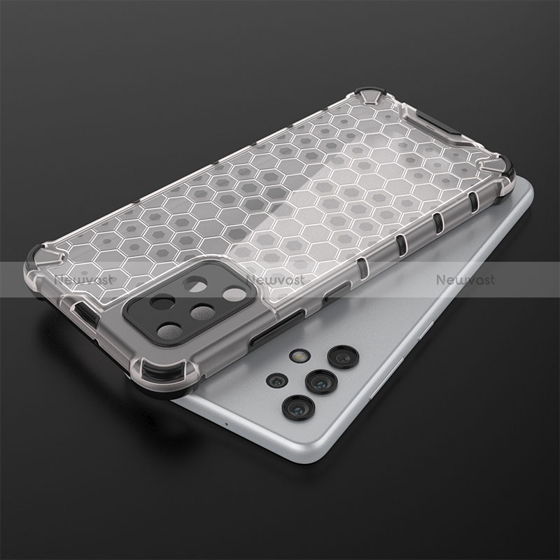 Silicone Transparent Frame Case Cover 360 Degrees AM2 for Samsung Galaxy A32 5G