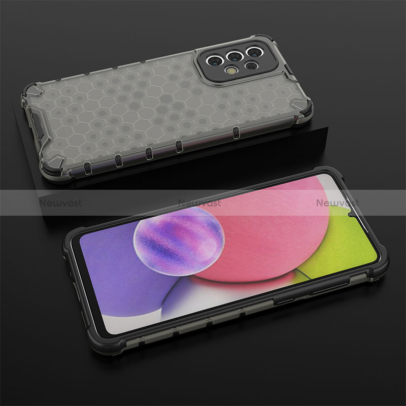 Silicone Transparent Frame Case Cover 360 Degrees AM2 for Samsung Galaxy A33 5G Black