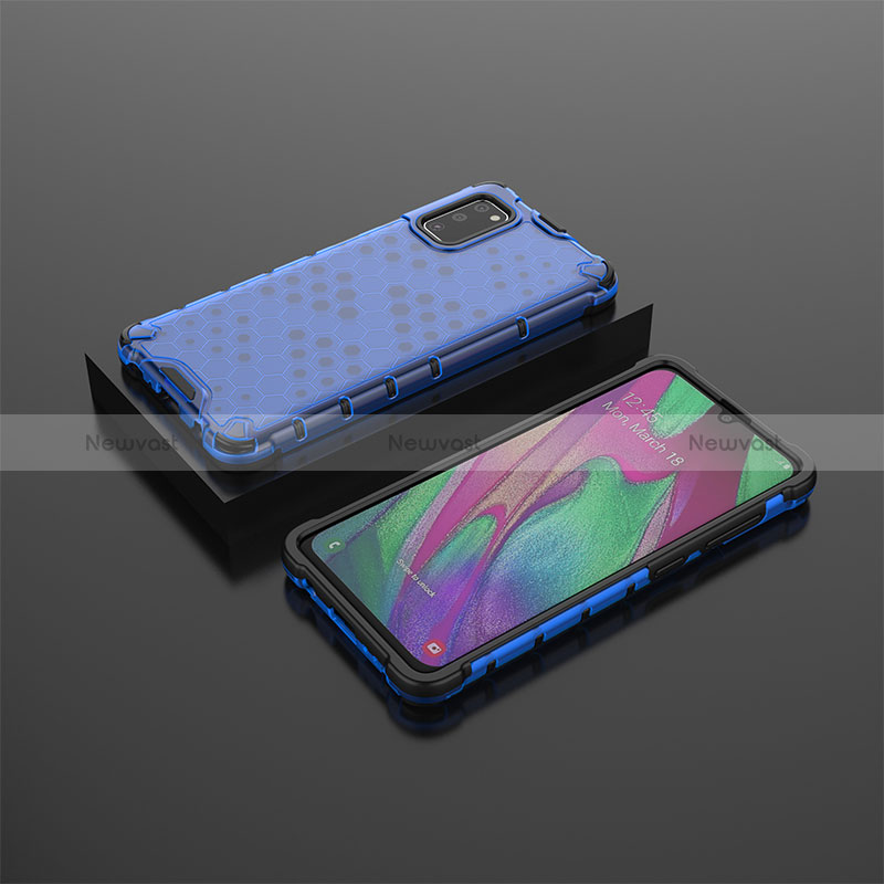 Silicone Transparent Frame Case Cover 360 Degrees AM2 for Samsung Galaxy A41