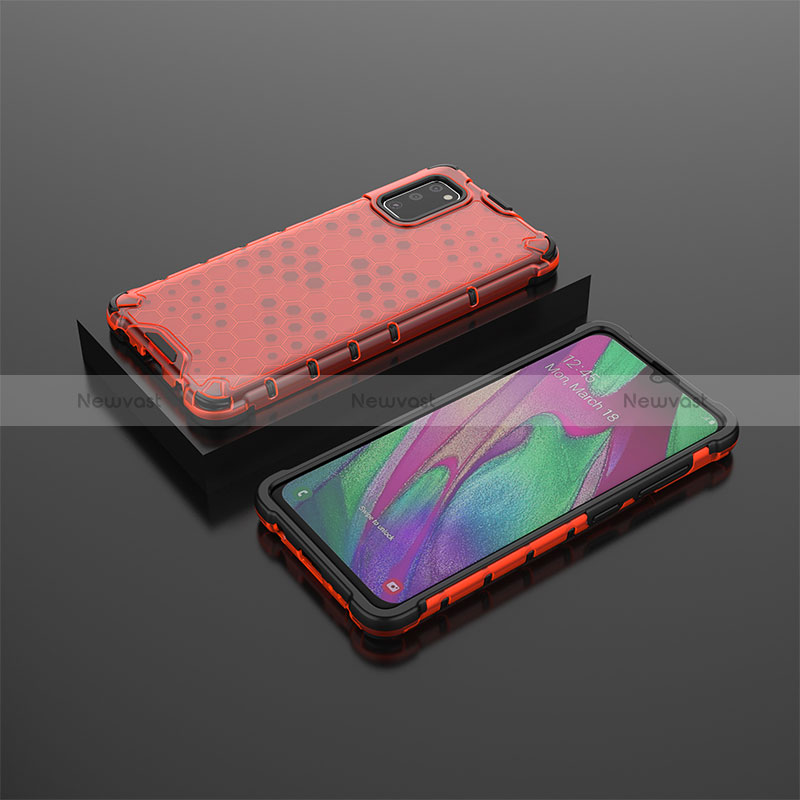 Silicone Transparent Frame Case Cover 360 Degrees AM2 for Samsung Galaxy A41