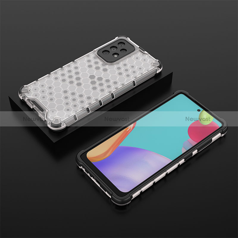 Silicone Transparent Frame Case Cover 360 Degrees AM2 for Samsung Galaxy A52 5G