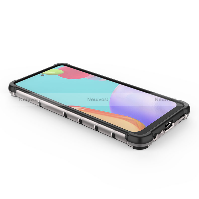 Silicone Transparent Frame Case Cover 360 Degrees AM2 for Samsung Galaxy A52s 5G