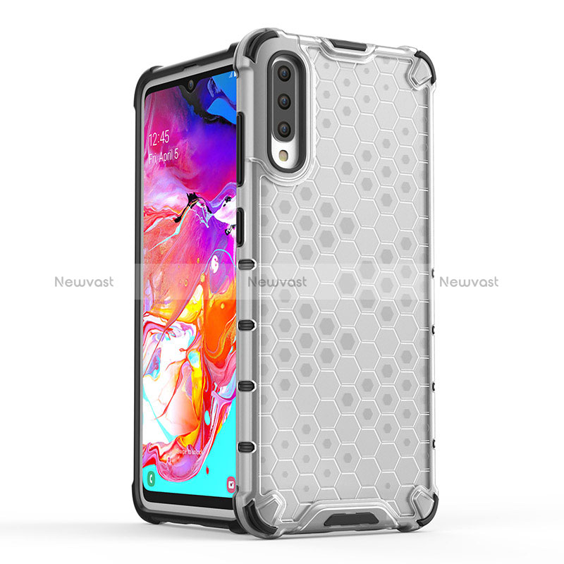 Silicone Transparent Frame Case Cover 360 Degrees AM2 for Samsung Galaxy A70S