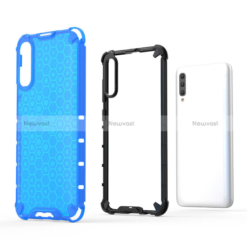 Silicone Transparent Frame Case Cover 360 Degrees AM2 for Samsung Galaxy A70S