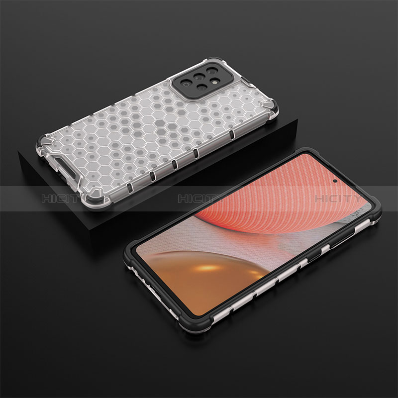 Silicone Transparent Frame Case Cover 360 Degrees AM2 for Samsung Galaxy A72 4G