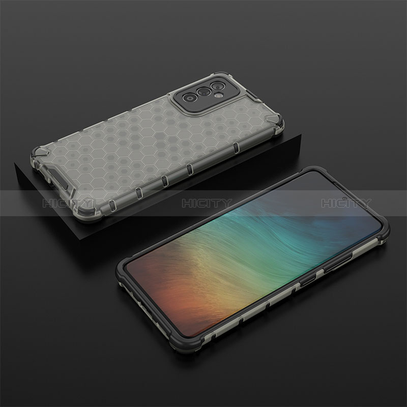 Silicone Transparent Frame Case Cover 360 Degrees AM2 for Samsung Galaxy A82 5G Black