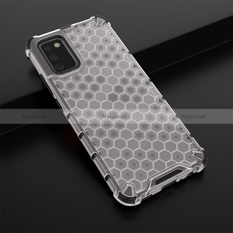 Silicone Transparent Frame Case Cover 360 Degrees AM2 for Samsung Galaxy F02S SM-E025F