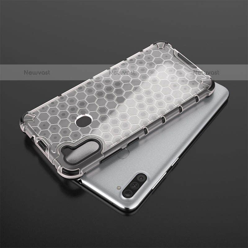 Silicone Transparent Frame Case Cover 360 Degrees AM2 for Samsung Galaxy M11