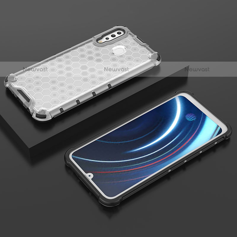 Silicone Transparent Frame Case Cover 360 Degrees AM2 for Samsung Galaxy M30 White