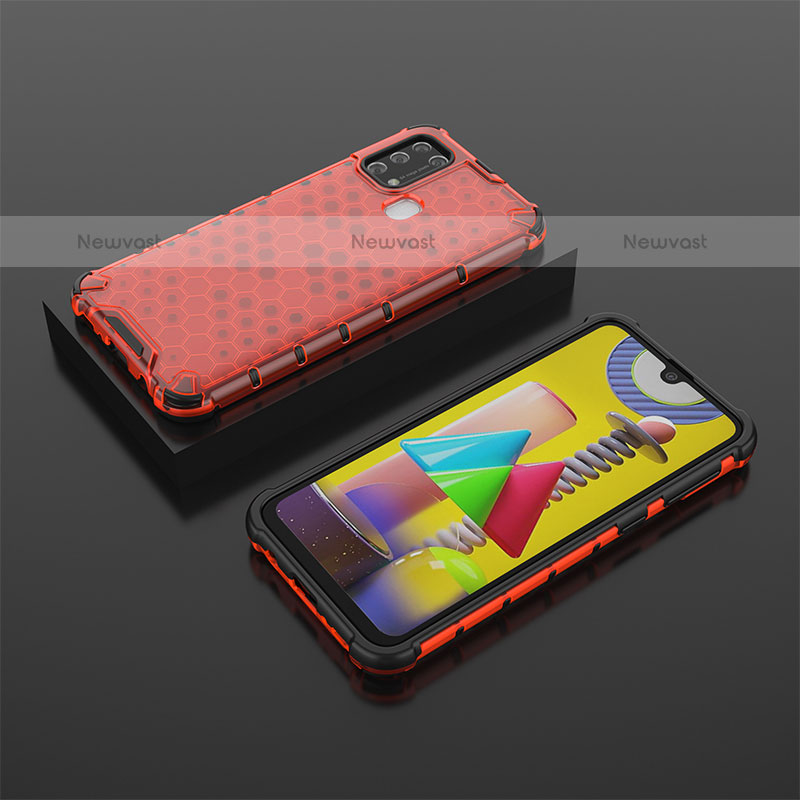 Silicone Transparent Frame Case Cover 360 Degrees AM2 for Samsung Galaxy M31