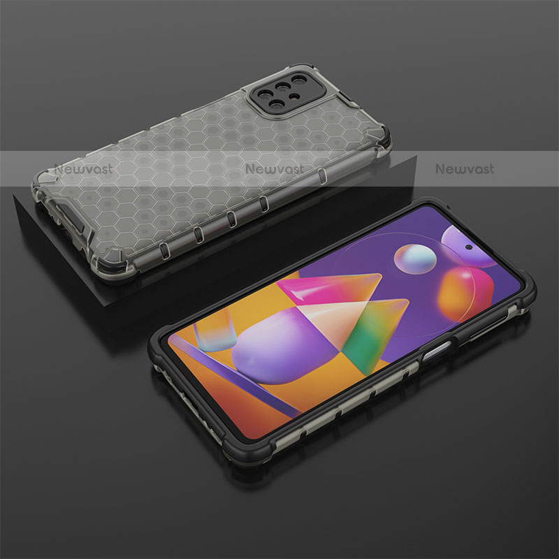 Silicone Transparent Frame Case Cover 360 Degrees AM2 for Samsung Galaxy M31s