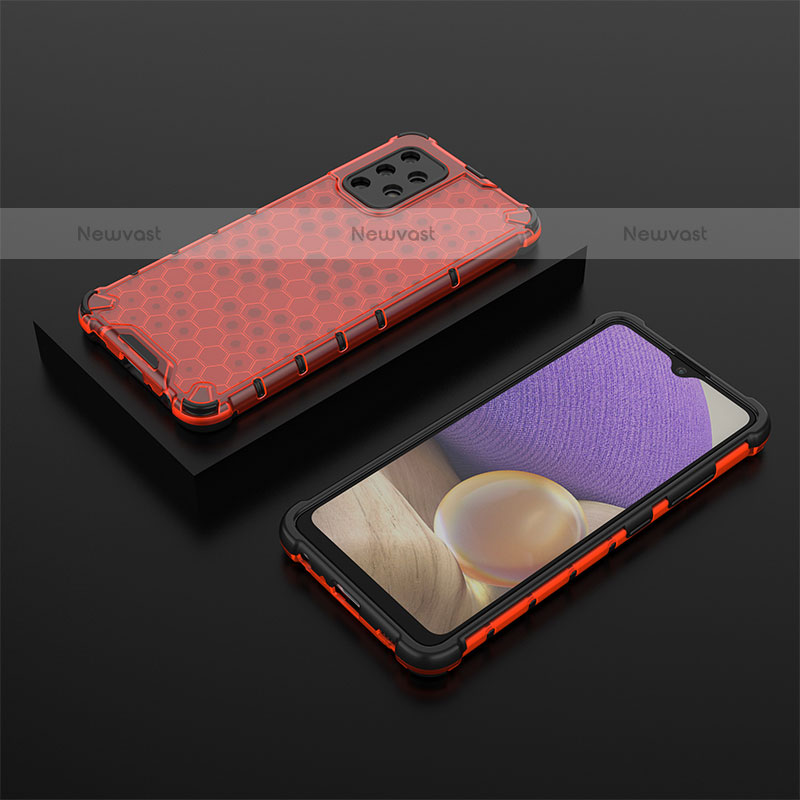 Silicone Transparent Frame Case Cover 360 Degrees AM2 for Samsung Galaxy M32 5G