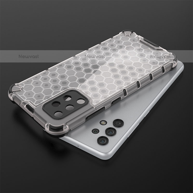 Silicone Transparent Frame Case Cover 360 Degrees AM2 for Samsung Galaxy M32 5G