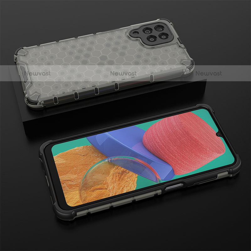 Silicone Transparent Frame Case Cover 360 Degrees AM2 for Samsung Galaxy M33 5G Black