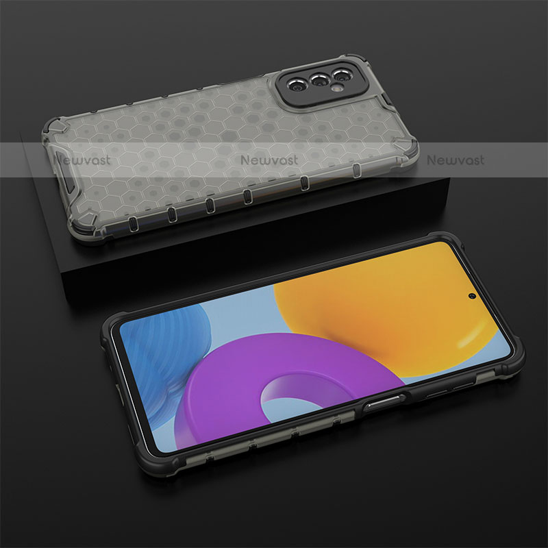 Silicone Transparent Frame Case Cover 360 Degrees AM2 for Samsung Galaxy M52 5G Black