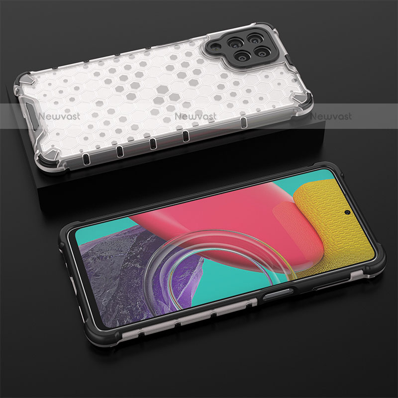 Silicone Transparent Frame Case Cover 360 Degrees AM2 for Samsung Galaxy M53 5G