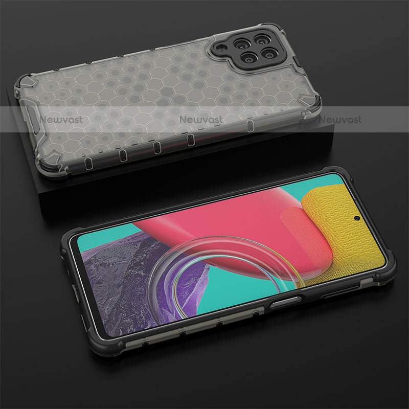 Silicone Transparent Frame Case Cover 360 Degrees AM2 for Samsung Galaxy M53 5G