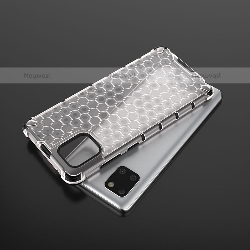 Silicone Transparent Frame Case Cover 360 Degrees AM2 for Samsung Galaxy Note 10 Lite