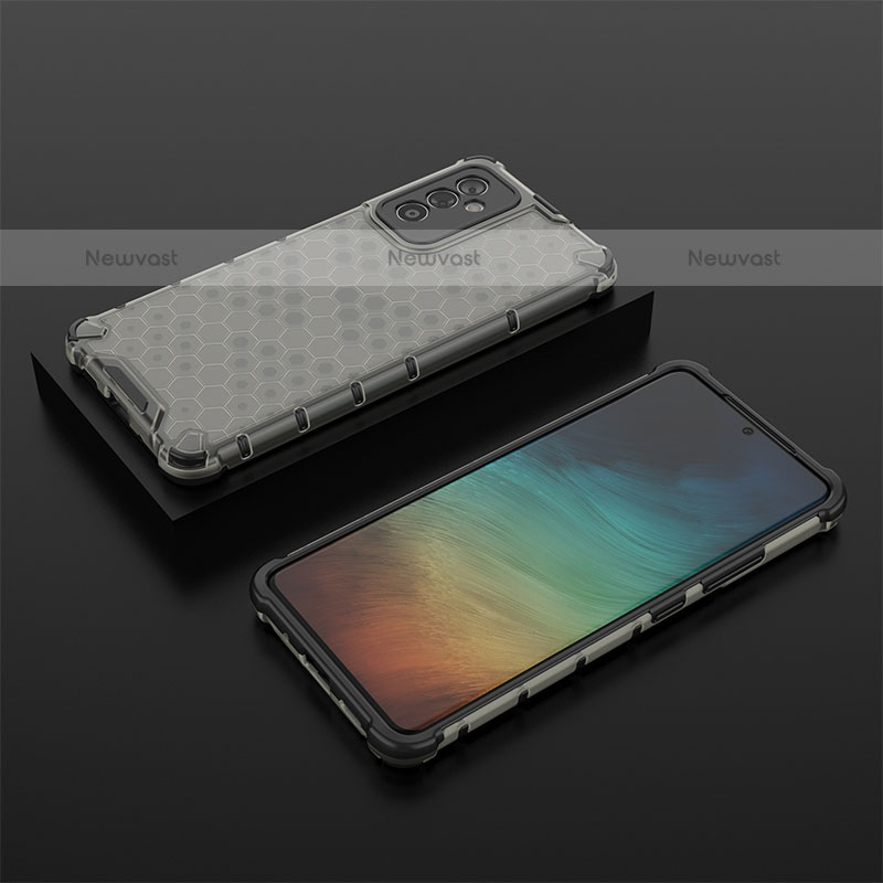 Silicone Transparent Frame Case Cover 360 Degrees AM2 for Samsung Galaxy Quantum2 5G