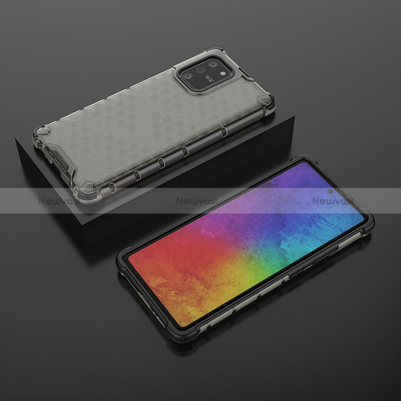 Silicone Transparent Frame Case Cover 360 Degrees AM2 for Samsung Galaxy S10 Lite Black