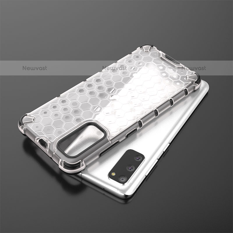 Silicone Transparent Frame Case Cover 360 Degrees AM2 for Samsung Galaxy S20